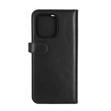 iPhone 16 Pro Max GEAR Buffalo 2-in-1 Wallet Genuine Leather Magnet Flip Case with Wallet - MagSafe Compatible - Black