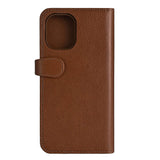 iPhone 16 Plus GEAR Buffalo 2-in-1 Wallet Genuine Leather Magnet Flip Case with Wallet - MagSafe Compatible - Brown