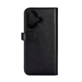 iPhone 17 Buffalo 2-in-1 Genuine Leather Flip Case - Black
