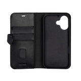 iPhone 17 Buffalo 2-in-1 Genuine Leather Flip Case - Black