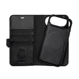 iPhone Air Buffalo 2-in-1 Genuine Leather Flip Case - Black