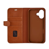 iPhone 17 Buffalo 2-in-1 Genuine Leather Flip Case - Brown