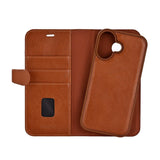 iPhone 17 Buffalo 2-in-1 Genuine Leather Flip Case - Brown