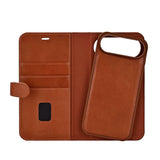 iPhone Air Buffalo 2-in-1 Genuine Leather Flip Case - Brown