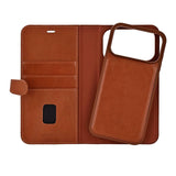 iPhone 17 Pro Max Buffalo 2-in-1 Genuine Leather Flip Case - Brown