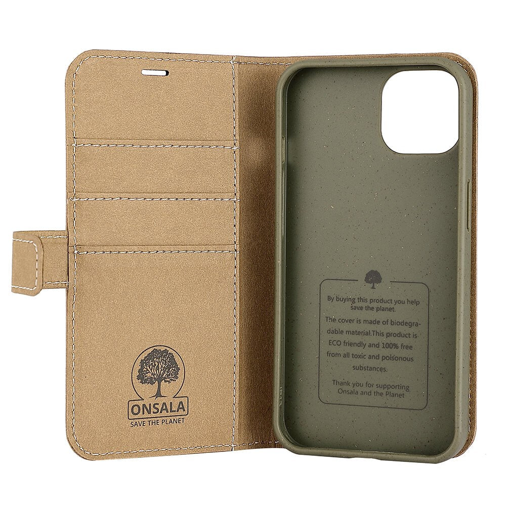 iPhone 13 GEAR Onsala Eco Wallet - Degradable Wallet Case - Sand