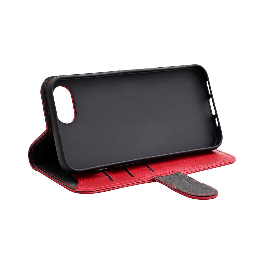 iPhone 16e GEAR Faux Leather Flip Case - MagSafe Compatible - Red