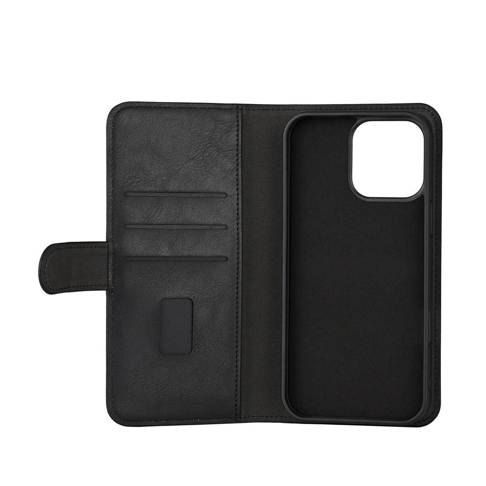 iPhone 16 Pro Max GEAR Leather Case 2-in-1 m. Wallet 3 Cards - MagSafe Compatible - Black