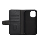 iPhone 16 GEAR Leather Case 2-in-1 m. Wallet 3 Cards - MagSafe Compatible - Black