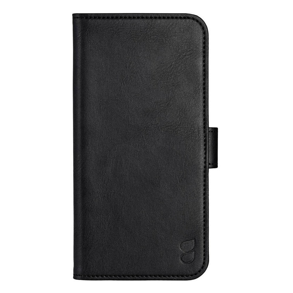 iPhone 16 Pro Max GEAR Wallet - Leather Case w. Wallet for 3 Cards - MagSafe Compatible - Black