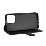 iPhone 16 Pro Max GEAR Wallet - Leather Case w. Wallet for 3 Cards - MagSafe Compatible - Black