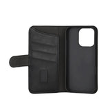 iPhone 16 Pro GEAR Wallet - Leather Case w. Wallet for 3 Cards - MagSafe Compatible - Black