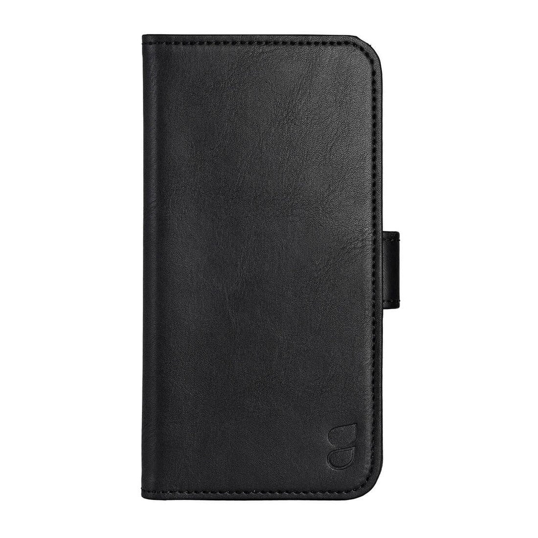 iPhone 16 Pro GEAR Wallet - Leather Case w. Wallet for 3 Cards - MagSafe Compatible - Black