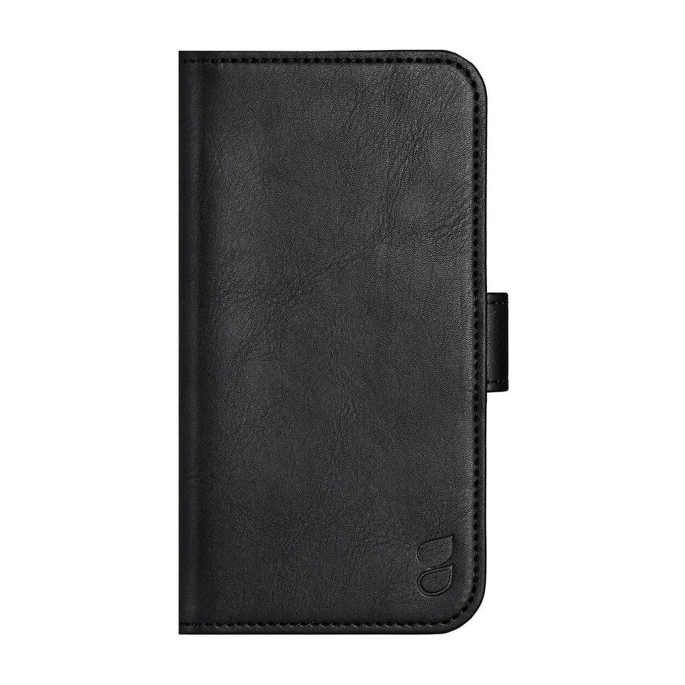 iPhone 16 Plus GEAR Wallet - Leather Case w. Wallet for 3 Cards - MagSafe Compatible - Black