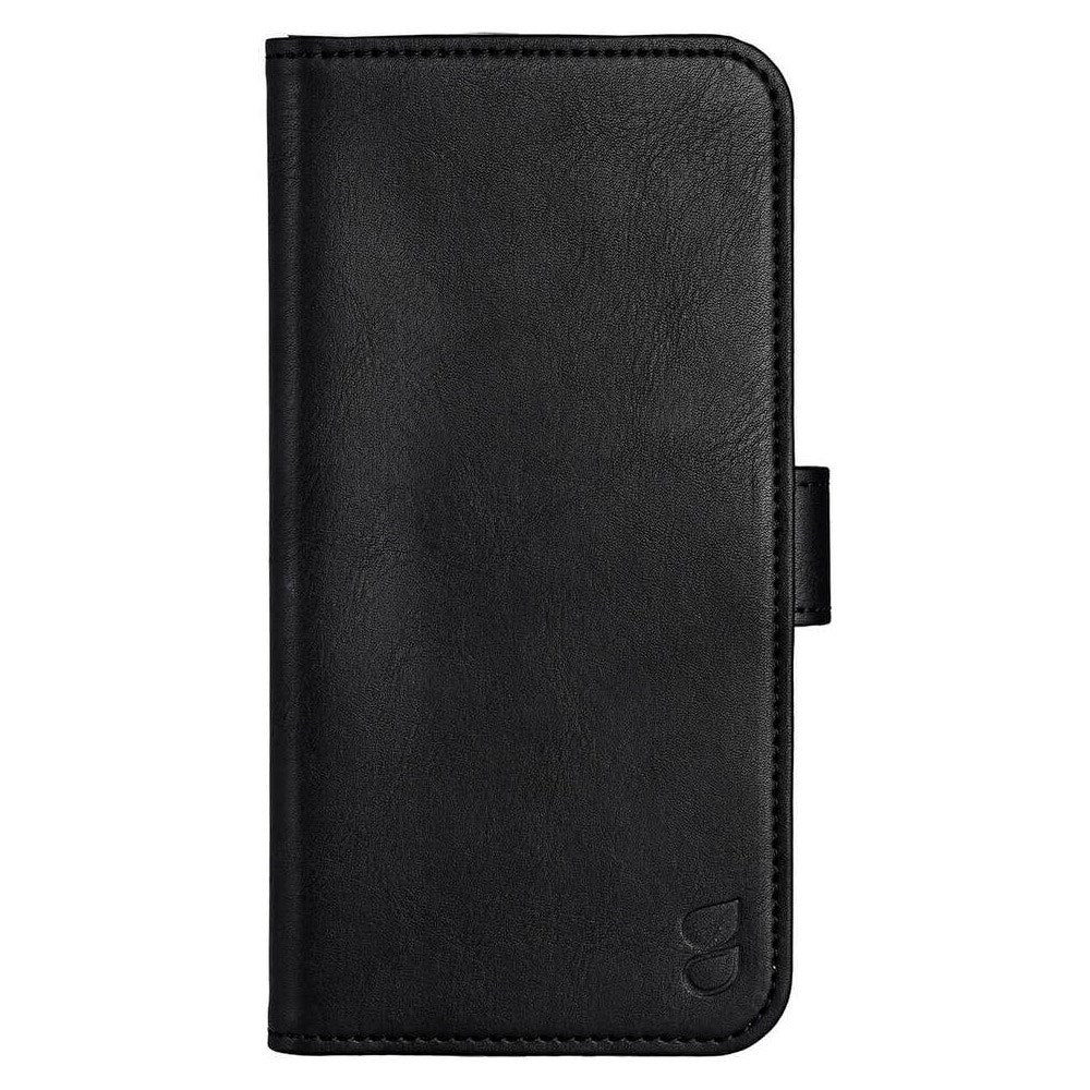 iPhone 16 GEAR Wallet - Leather Case w. Wallet for 3 Cards - MagSafe Compatible - Black