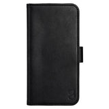 iPhone 16 GEAR Wallet - Leather Case w. Wallet for 3 Cards - MagSafe Compatible - Black