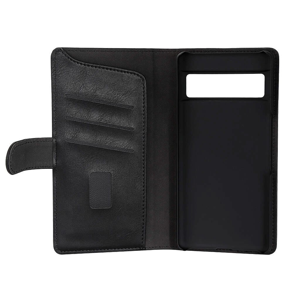 GEAR Google Pixel 7A Leather Wallet Case - Black