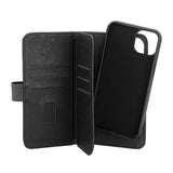 iPhone 15 Plus GEAR Leather Case 2-in-1 w. Wallet 7 Cards - Black