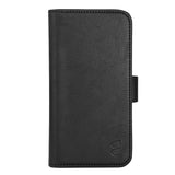 iPhone 15 Plus GEAR Leather Case 2-in-1 m. Wallet 3 Cards - Black