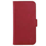 GEAR iPhone 15 Plus Leather Wallet Case - MagSafe Compatible - Red