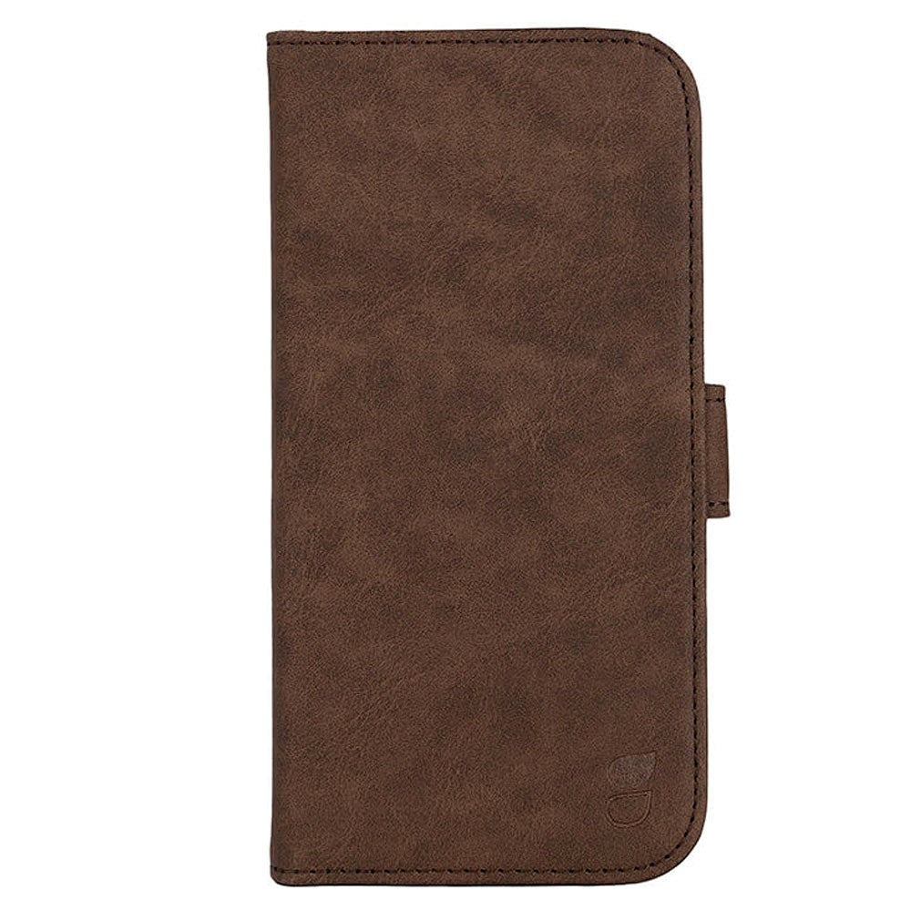 GEAR iPhone 15 Plus Leather Wallet Case - MagSafe Compatible - Brown