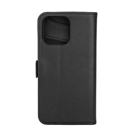 iPhone 15 Pro Max GEAR Wallet - Leather Case w. Wallet for 3 Cards - Black