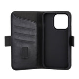 GEAR iPhone 15 Pro Leather Wallet Case - MagSafe Compatible - Black