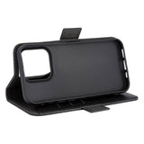 GEAR iPhone 15 Pro Leather Wallet Case - MagSafe Compatible - Black