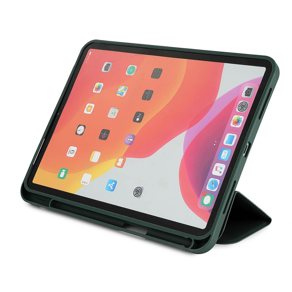 iPad 10.9" (2022) GEAR Pencilpocket Leather Flip Case - Green