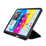 iPad 10.9" (2022) GEAR Pencilpocket Leather Flip Case - Black