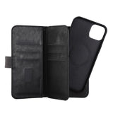 iPhone 14 Plus GEAR Wallet - Leather Flip 2-in-1 Case with Wallet 7 Cards - Black