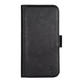 iPhone 14 GEAR Wallet - Leather Flip 2-in-1 Case with Wallet 3 Cards - Black