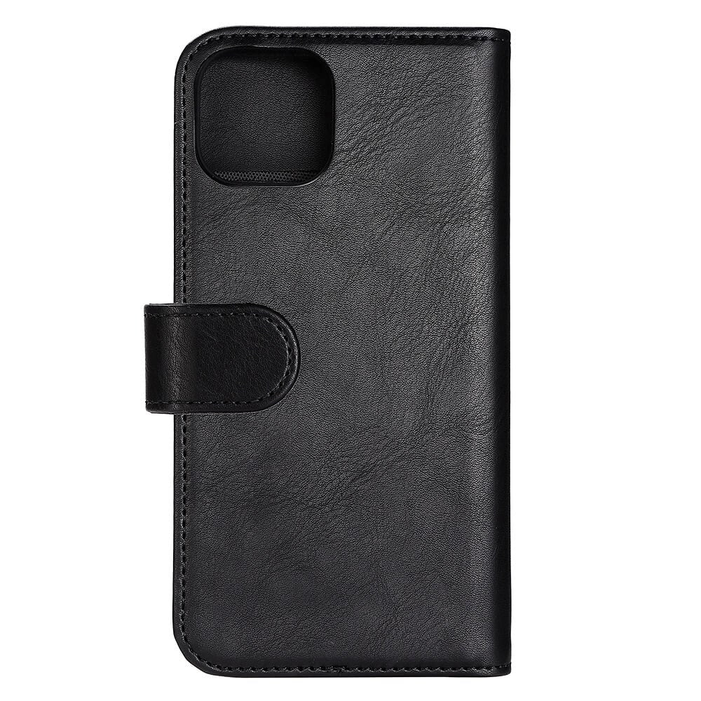 iPhone 14 GEAR Wallet - Leather Flip 2-in-1 Case with Wallet 3 Cards - Black