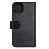 iPhone 14 GEAR Wallet - Leather Flip 2-in-1 Case with Wallet 3 Cards - Black