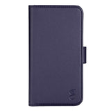 iPhone 14 Pro GEAR Wallet - Leather Flip Cover with Wallet for 3 Cards - Blue