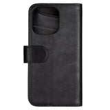 iPhone 14 Pro GEAR Wallet - Leather Flip Cover with Wallet for 3 Cards - Black