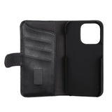 iPhone 14 Pro GEAR Wallet - Leather Flip Cover with Wallet for 3 Cards - Black