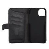 iPhone 14 Plus GEAR Wallet - Leather Flip Cover with Wallet for 3 Cards - Black