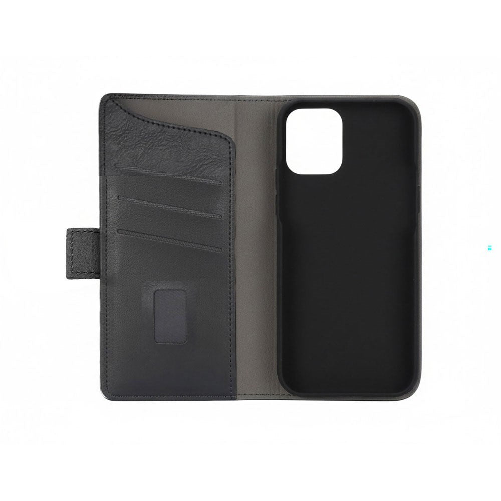 iPhone 12 / 12 Pro GEAR Leather Wallet Case - Black