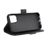 iPhone 12 / 12 Pro GEAR Leather Wallet Case - Black