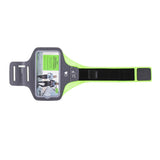 GEAR Universal Running Armband for Mobile with Pocket for Key & Reflective Edge (Max. Mobile: 70 x 145mm) - Grey / Green