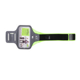 GEAR Universal Running Armband for Mobile with Pocket for Key & Reflective Edge (Max. Mobile: 70 x 140mm) - Grey / Green