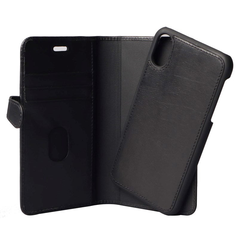 iPhone XR GEAR Buffalo Wallet Genuine Leather Magnet Wallet Case Black