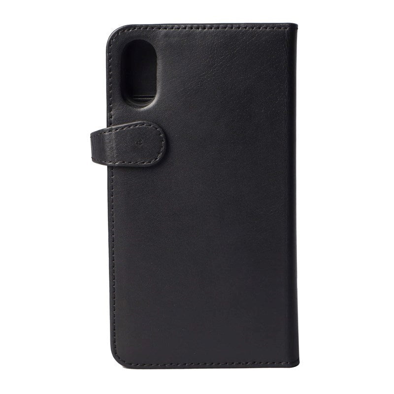 iPhone XR GEAR Buffalo Wallet Genuine Leather Magnet Wallet Case Black