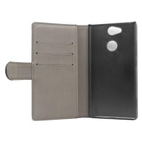 GEAR Sony Xperia XA2 Wallet Leather Case Black