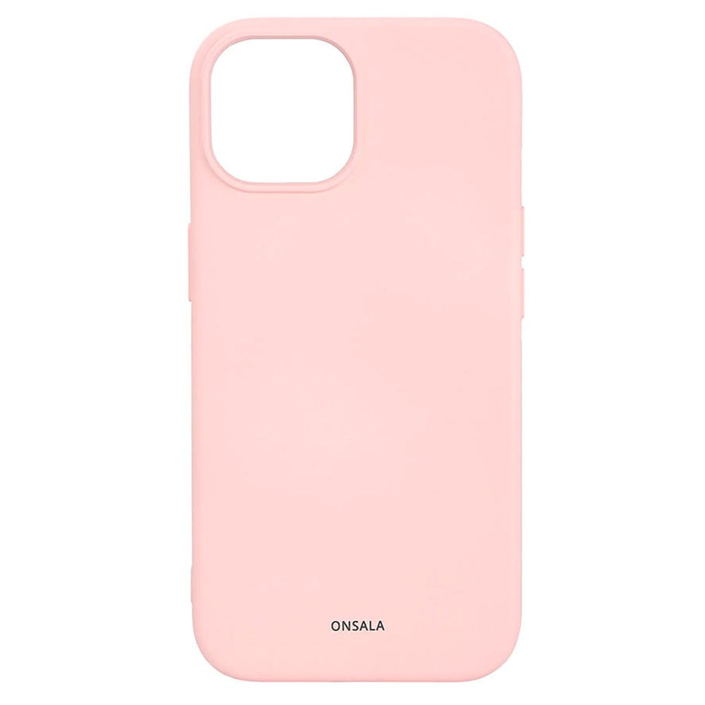 iPhone 15 GEAR Onsala Silicone Case - MagSafe Compatible - Chalk Pink