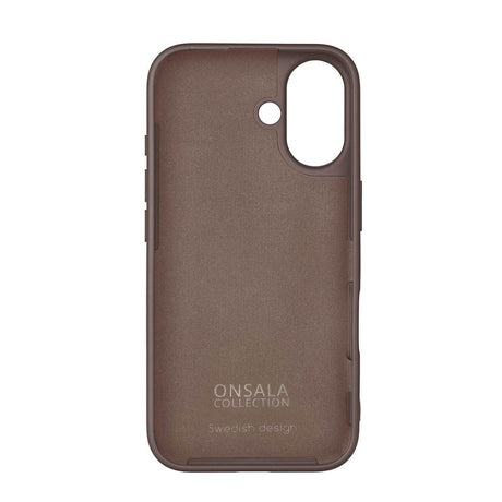 GEAR Onsala iPhone 16 Silicone Case - MagSafe Compatible - Chocolate