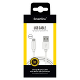 Smartline USB-A to Micro USB Cable 1 w. - White