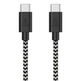 Smartline Braided (3A/15W) USB-C to USB-C Cable 1 w. - Black / White