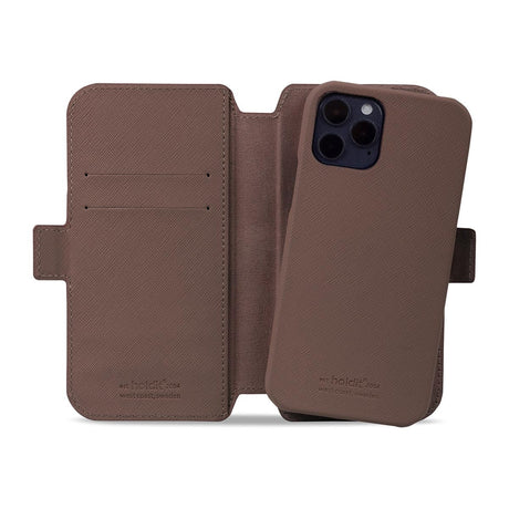 Holdit iPhone 12 / 12 Pro Wallet Magnet Case - Stockholm Dark Brown